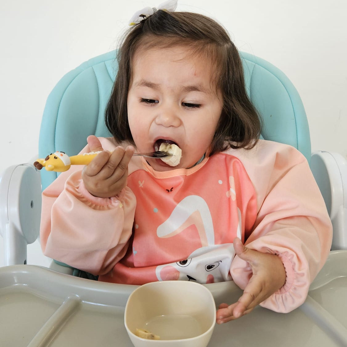 Couverts Bébé 6M+ Set 5 Pièces – Silicone Alimentaire & Acier Inoxydable Sans BPA