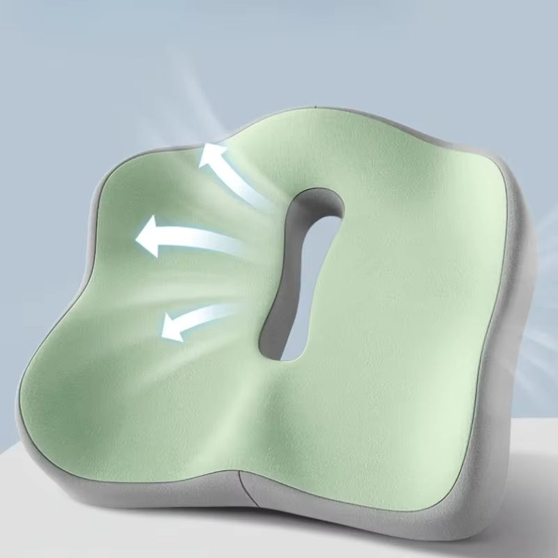 Coussin Siège Ergonomique Mousse à Mémoire de Forme – Anti-Douleur, Base Antidérapante