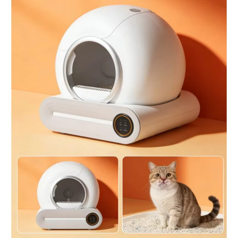 Litière Automatique Autonettoyante pour Chat 65 L – Wi-Fi & Application