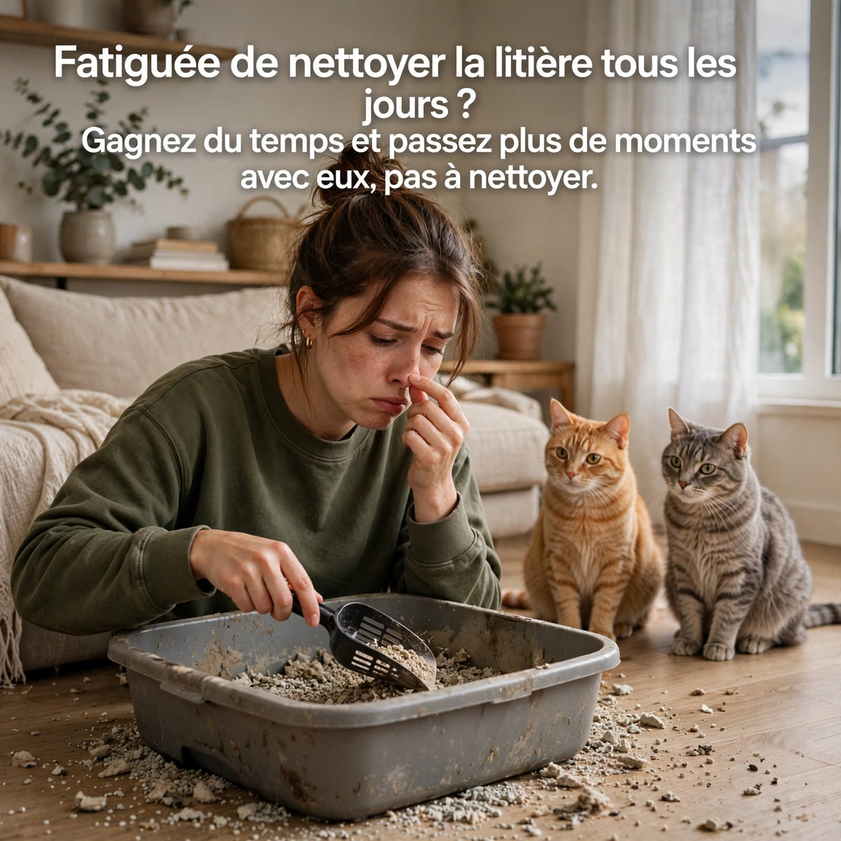 Litière Automatique Autonettoyante pour Chat 65 L – Wi-Fi & Application