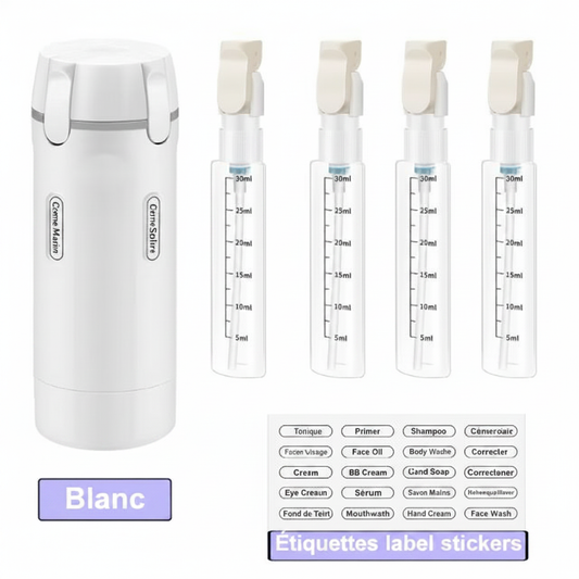 Set blanc avec étiquettes en français